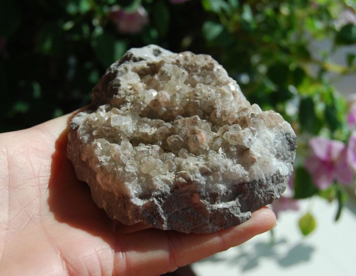 Raw Clear Calcite Cluster, Druzy Calcite, Natural and Untreated, 301 grams