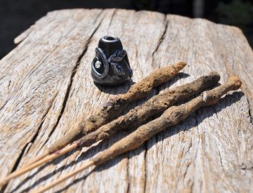 THREE Homemade Incense Sticks " Lavender Patchouli " including Incense Holder - FREE Shipping !