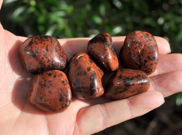 Mahogany Obsidian Tumbled Stones - Polished Obsidians